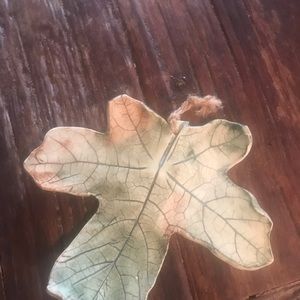 ❗️SOLD ❗️Custom Gallery Handmade Leaf in Pottery